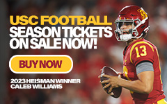 USC Football: Season tickets on sale now! Photo of quarterback Caleb Williams