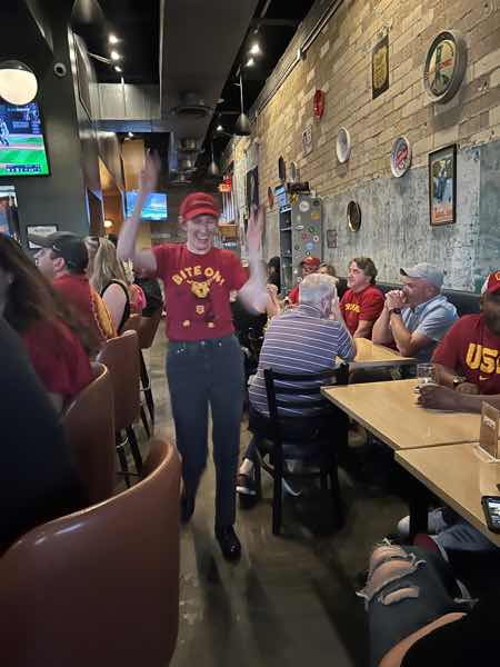 USC fans at a Game Watch party