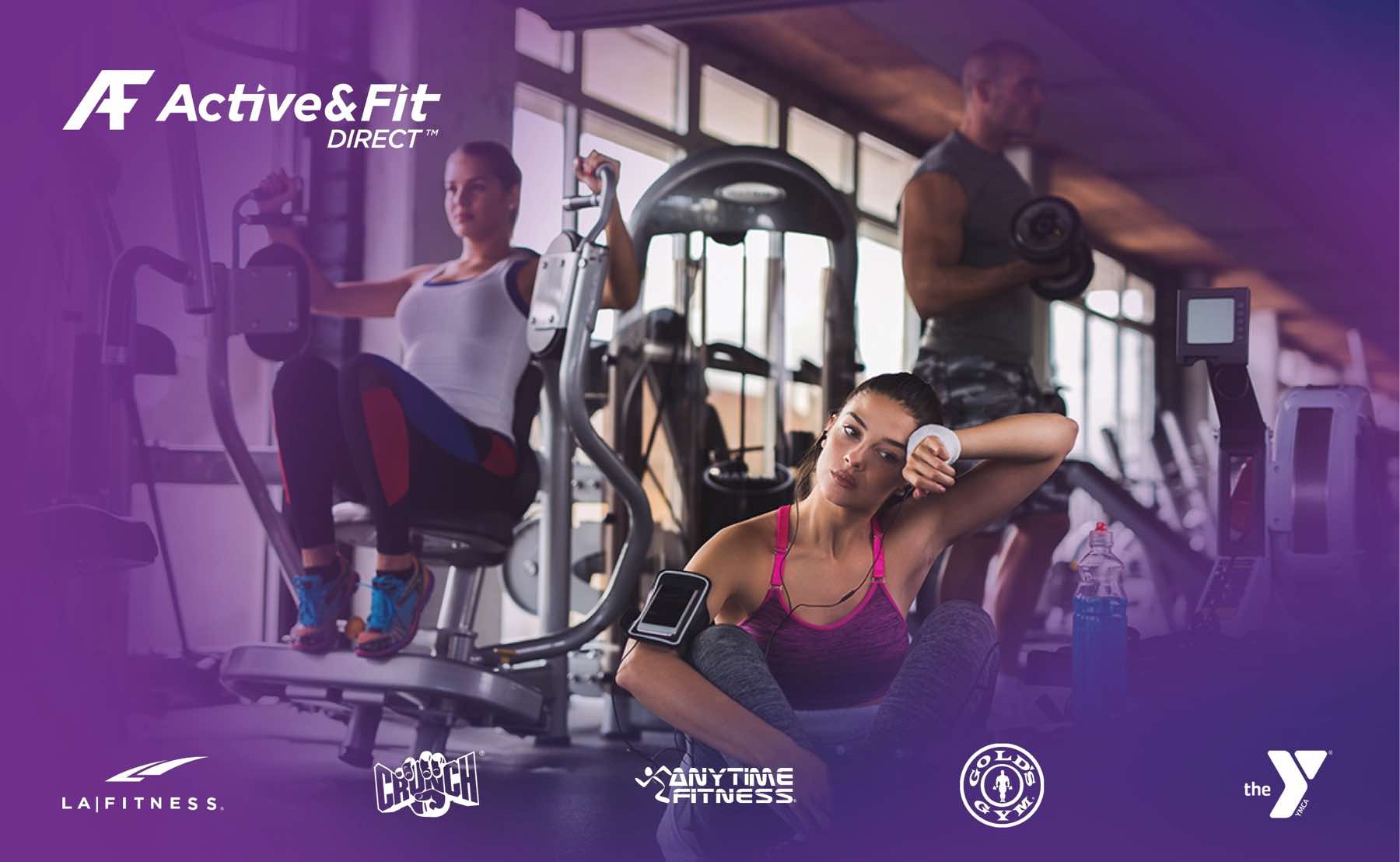Active Fit Direct graphic with gym logos