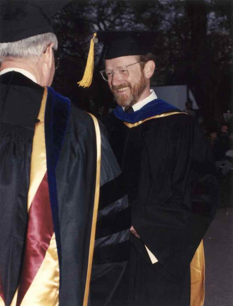 Donald Gabard at 1990 Commencement