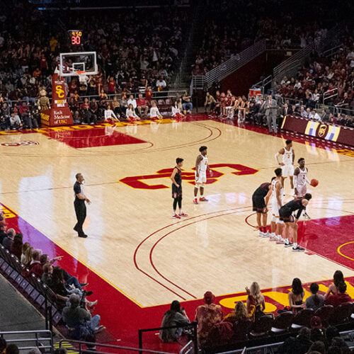 Galen Center basketball court