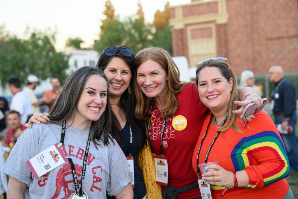 group of women pose together