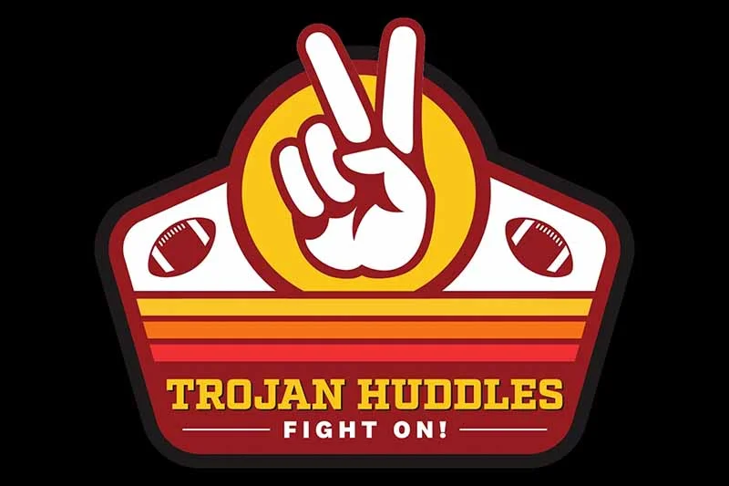 Trojan Huddles football graphic