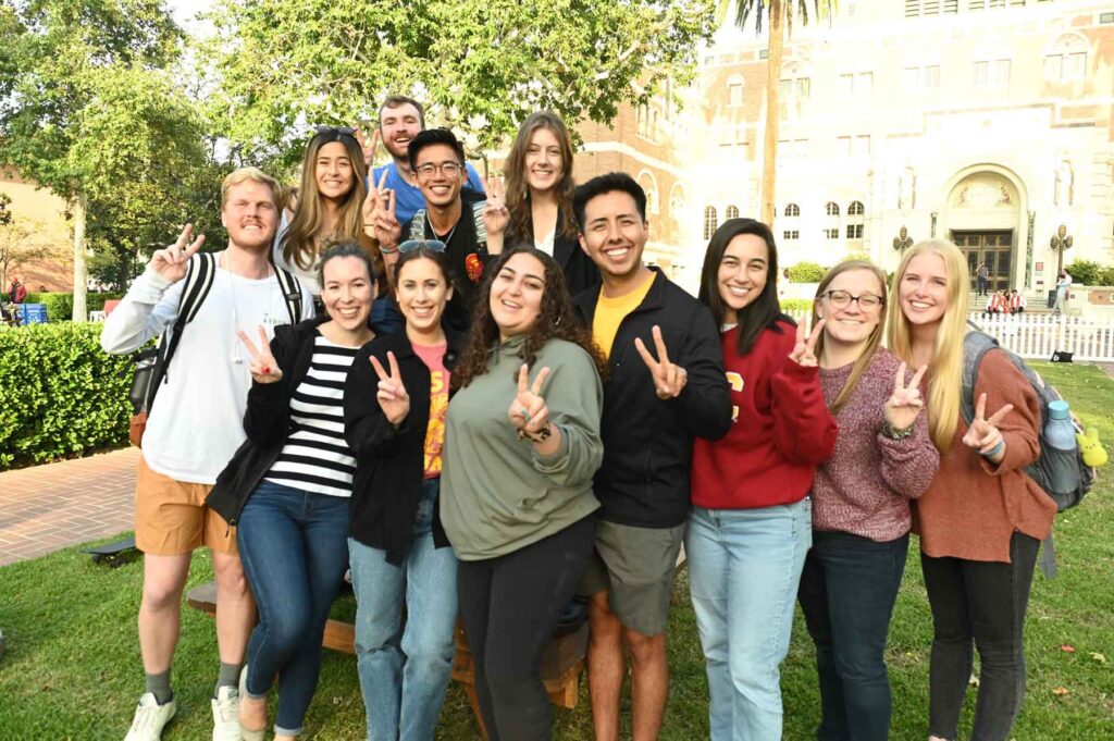 students pose for a group photo